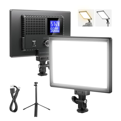 Basics 9" LED Light Panel with Desk Tripod Stand