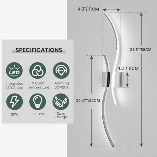 Modern Wall Sconce Set of (2 Count)