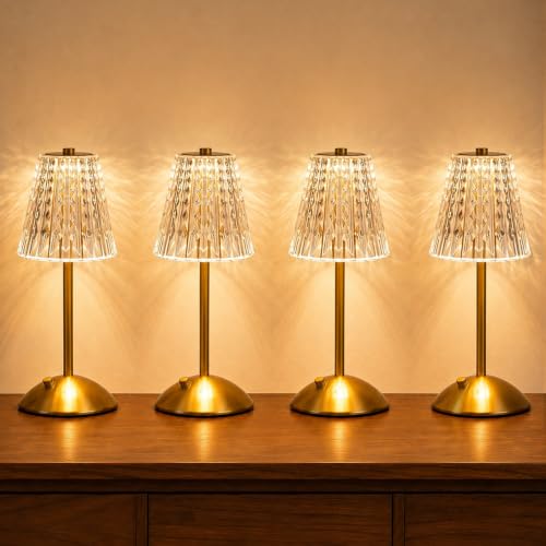 4 Pack Rechargeable Cordless Table Lamp (4 Count)