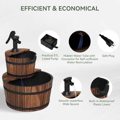 2 Tier Outdoor Water Fountain