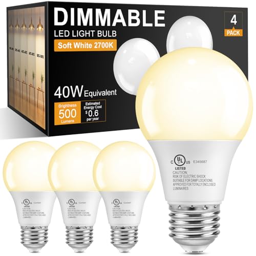 Dimmable LED Light Bulbs 40W Eq (4 Count)