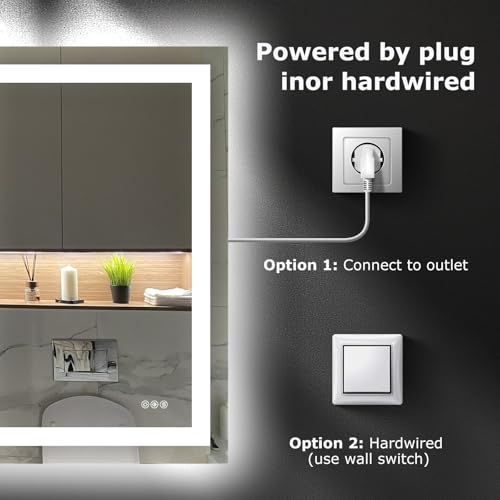 40"X36" LED Bathroom Mirror with Lights
