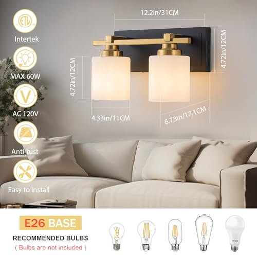 Modern Bathroom Light Fixtures Over Mirror (2 Count)
