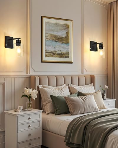 Wireless Battery Operated Wall Sconce Set of Two with Remote Control (2 Count)