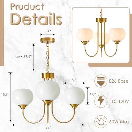 Mid Century Modern Globe Chandelier