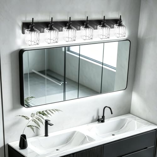 Black Vanity Light (Black / 6-Light)