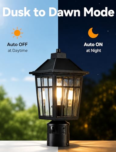 360°Motion Sensor Outdoor Post Light (2 Count)