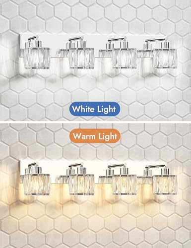 Crystal Vanity Lights for Bathroom (4 Count)
