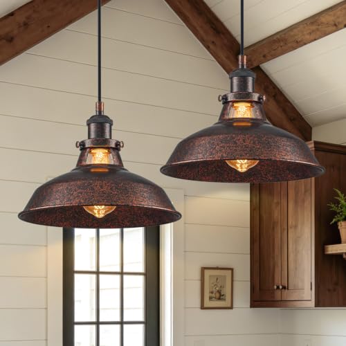 2PCS Industrial Barn Pendant Light