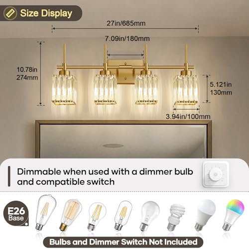 Modern Crystal Bathroom Vanity Light 4