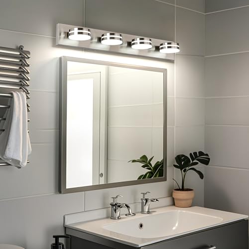 Brushed Nickel Vanity Lights for Bathroom