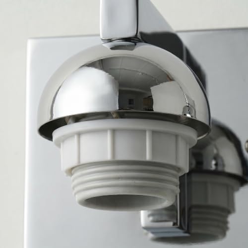 1 Light Chromed Bathroom Vanity Light with White Glass Shade