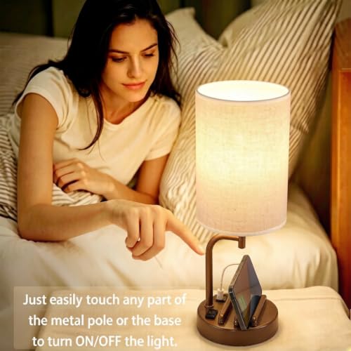 Touch Control USB Table Lamp with USB C