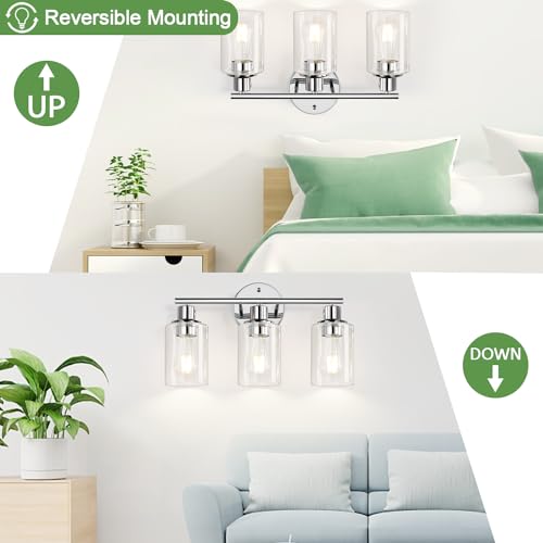 3 Light Bathroom Light Fixtures (3 Count)
