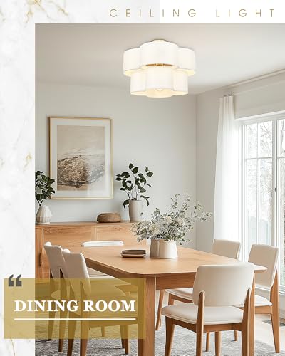Gold Semi Flush Mount Ceiling Light