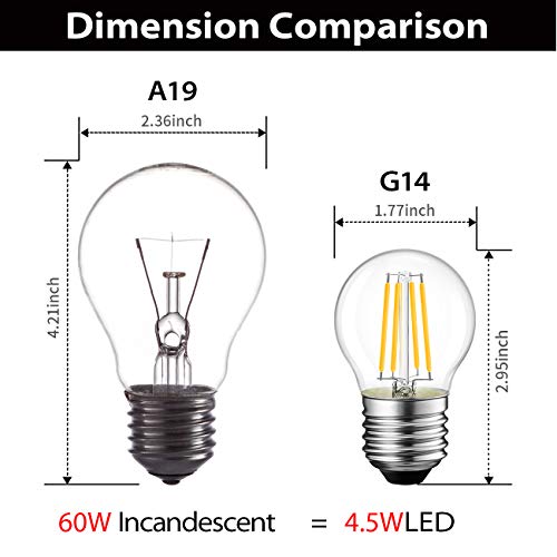 G14 LED Filament Light Bulb (6 Count)