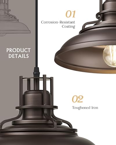 Industrial Pendant Lights Fixture (2 Count)