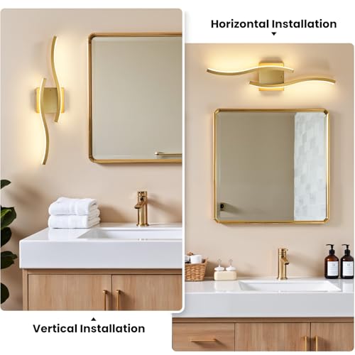 Gold Battery Operated Wall Sconces (2 Count)