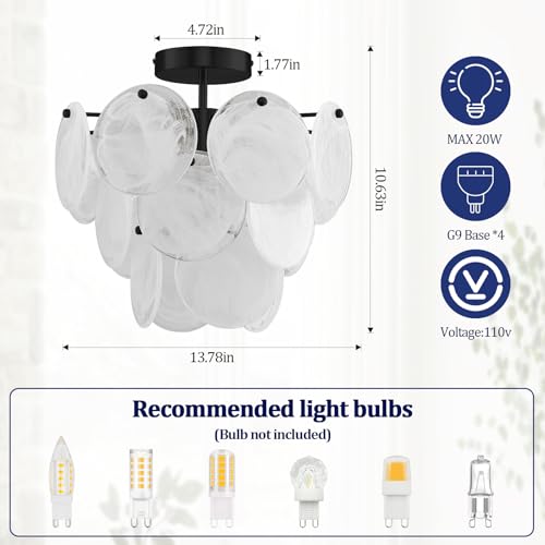 Moderns Glass Ceiling Light Fixture