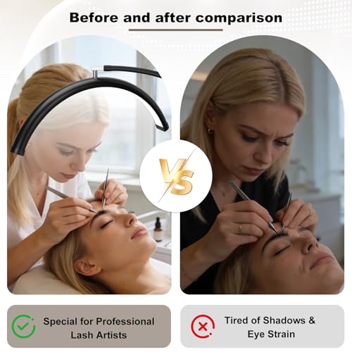 Half Moon Lash Light with Tool Tray for Eyelash Extensions