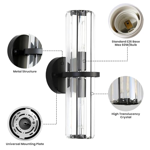 Crystal Wall Sconce Set of Two (2 Count)