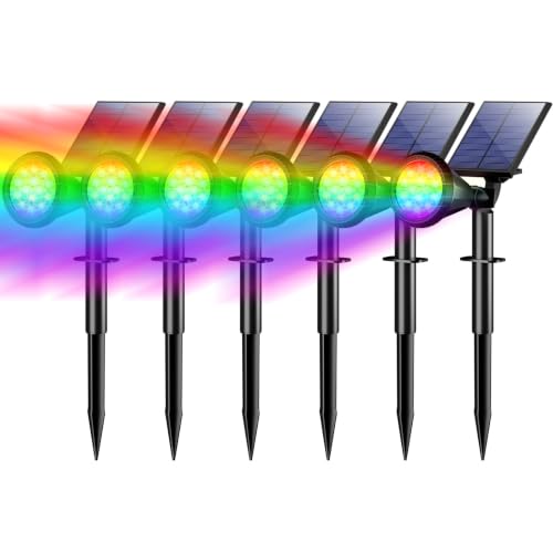 Solar Lights Outdoor Waterproof Flag Spotlights 6 Pack (6 Count)