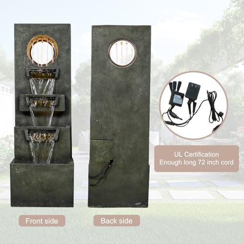 39.3” H Modern Outdoor Fountain
