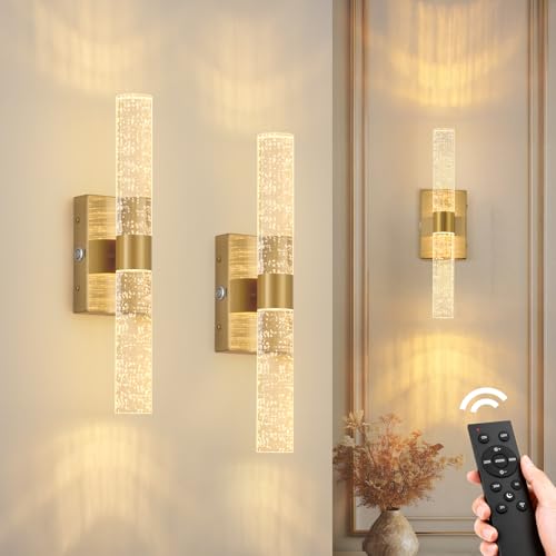 Battery Operated Wall Sconces Set of 2