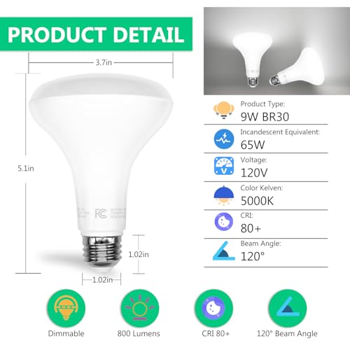 6 Pack Flood Light Bulbs 65W Equivalent