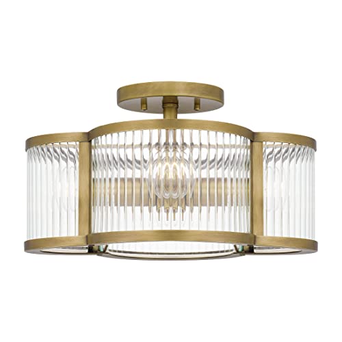 Aster 4 Light Weathered Brass Semi