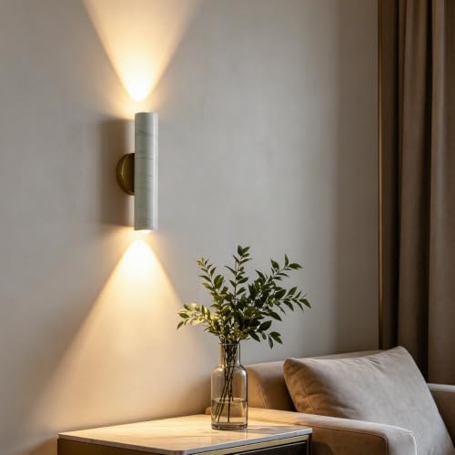 White Marble Wall Sconce