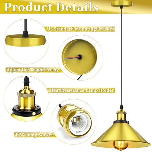 6 Pcs Industrial Pendant Light (6 Count)
