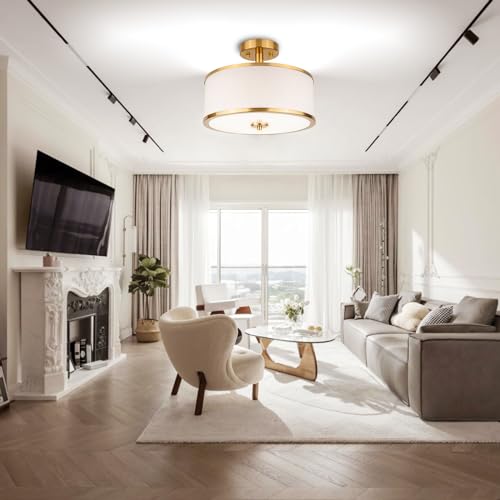 3 Light Semi Flush Mount Ceiling Light Fixture