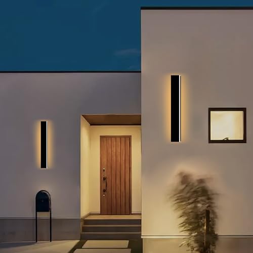 2 Pack 24in Long Outdoor Modern Wall Light (2 Count)