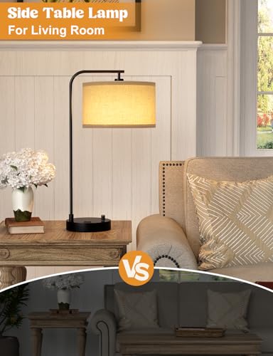 20.7" Tall Table Lamp with USB & Outlet