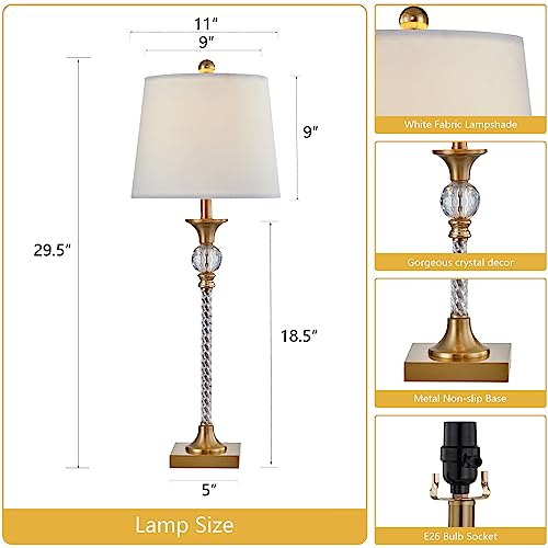 Crystal Buffet Table Lamps Set of 2 (2 Count)