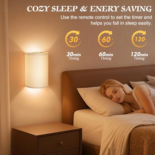 Wall Sconces Battery Operated Wireless Wall Sconces Set of Two (2 Count)