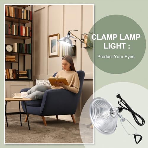 6 Pcs Adjustable Clamp Lamp Light with Aluminum Reflector Up to 150 Watt