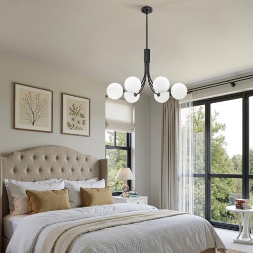 Sputnik Chandelier Mid Century Light Fixture Globe Chandeliers Dining Table