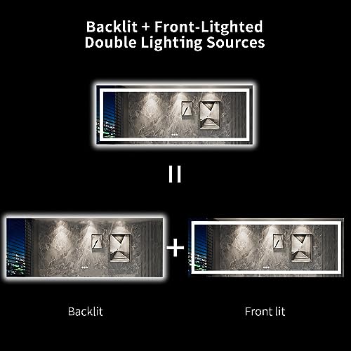 96"X36" LED Bathroom Mirror with Lights