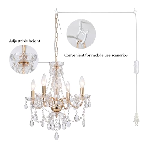 Plug in Crystal Chandelier