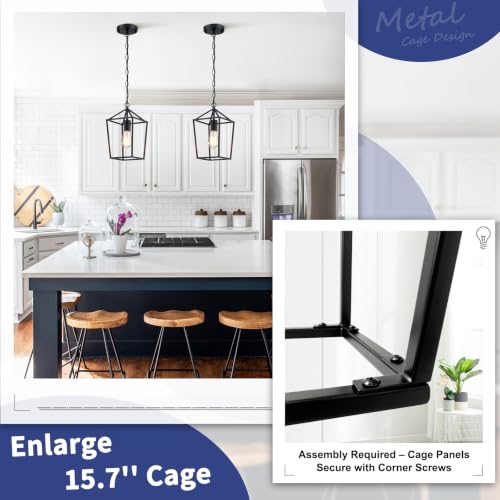 2 Pack Pendant Lights Kitchen Island (2 Count)