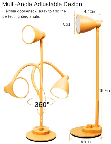 LED Desk Lamp with USB Charging Port 3 Color Modes Fully Dim