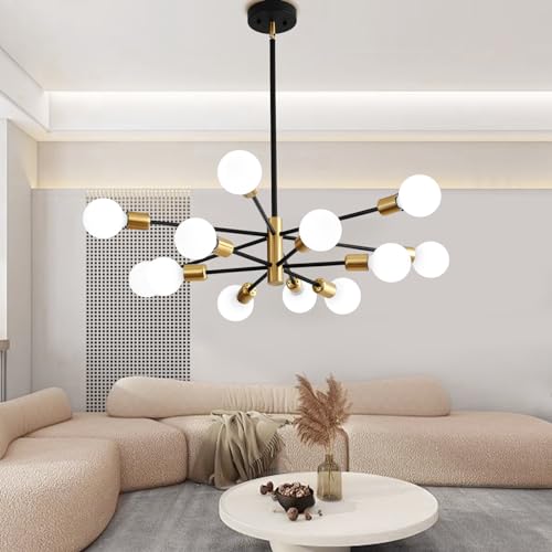 Chandeliers for Dining Room Black Gold 12