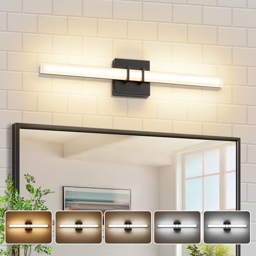 Modern Black Vanity Light Bar 24 Inch