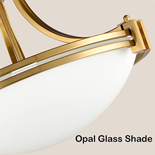 Modern Gold Semi Flush Mount Ceiling Light
