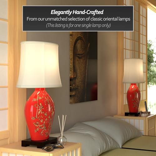 Oriental Furniture 27" Fruitful Harvest Porcelain Lamp