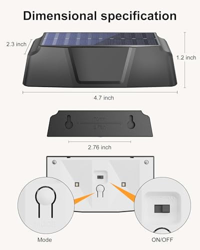 5 Pack Solar Fence Lights Outdoor (6 Count)