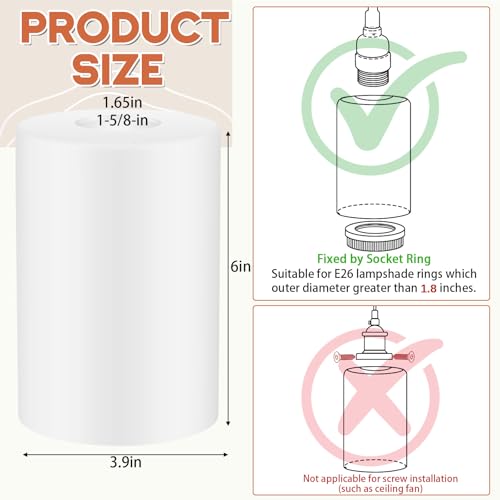 1 Pcs White Frosted Glass Lamp Shade 1