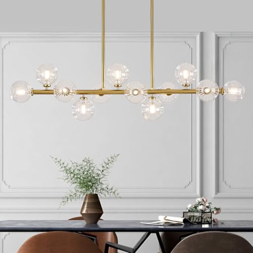 50" Large Glass Globe Sputnik Chandelier